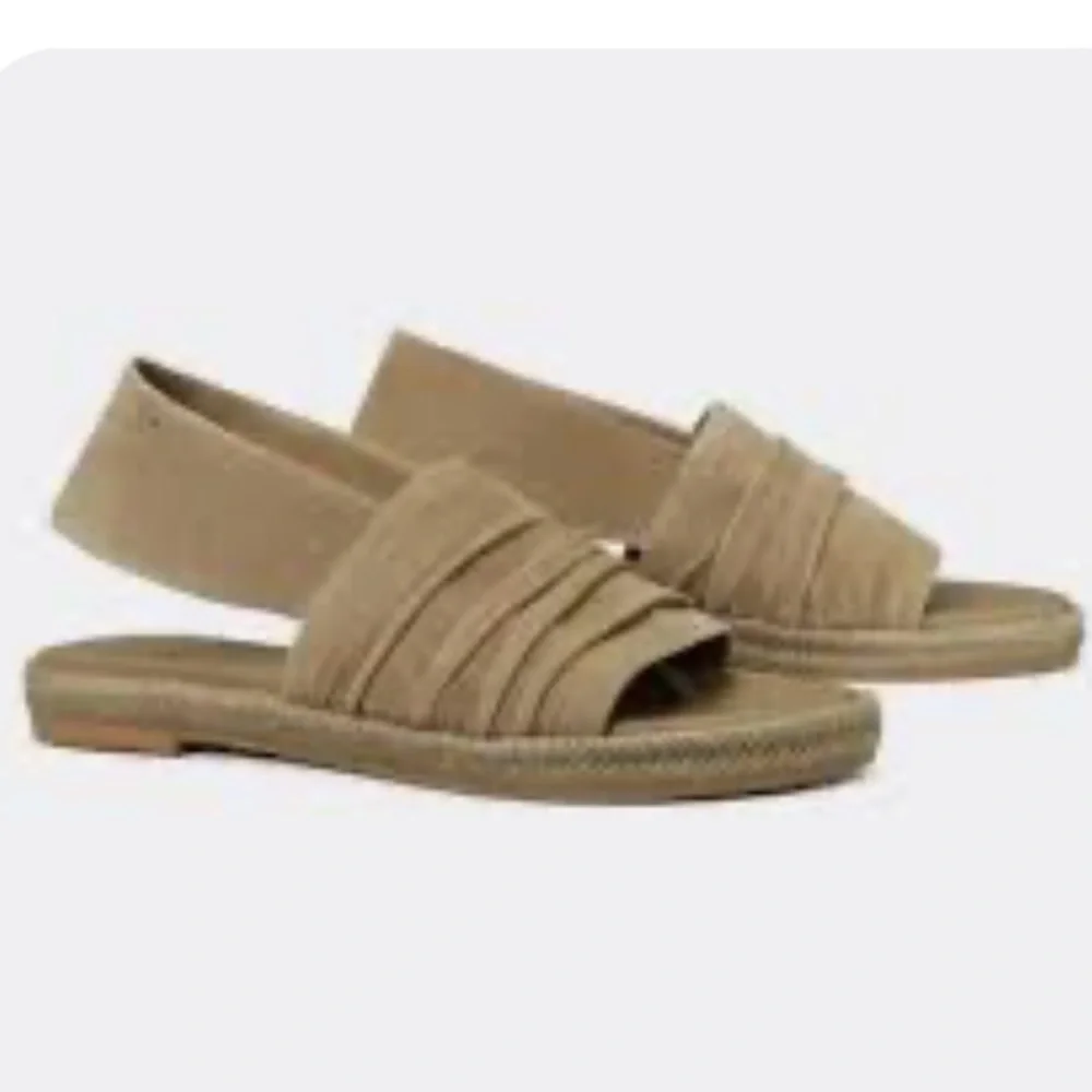 NWOB Tory Burch‎ Suede Slingback Espadrilles In Leccio Tan Size 5